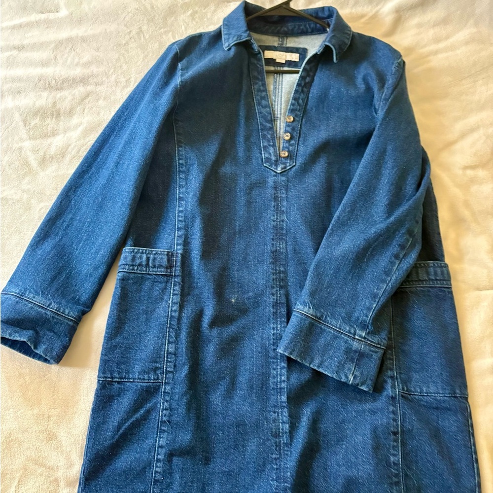 LOFT Deep Blue Denim Dress